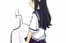 gelbooru peeing urinal skirt uniform 1girl