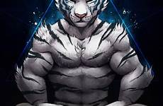 furry harimau animasi anthro putih warrior lukisan mythical comments mardy aja tigre creatures