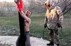 ukraine soldiers man alive tortured drug death dealer dead russian ukrainian burying whipped donetsk russia shows footage region