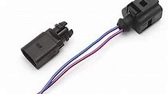 Xotic Tech Ambient Air Temperature Sensor with 2-pin Connector Plug Wiring Harness Pigtail Compatible with Audi Beetle & CC & EOS & Golf & Passat & Tiguan