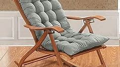 Rocking Chair Cushion, Outdoor Chair Cushions, Premium Back and Seat Cushion Non Skid Slip Backed Set of Upper and Lower, Chair Pads for Indoor Home, Kitchen, Desk Chair, Dining Chairs (Gray)