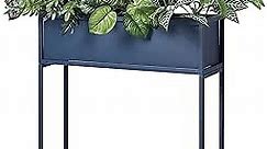 Cocoyard Elevated Outdoor Planter Box - 28 Inch Durable Raised Garden Bed for Herbs, Flowers & Vegetables - Stylish Planter Boxes for Patio Decor & Backyard Gardening - Narrow Plant Stand