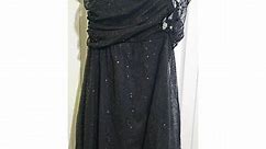 Weissman Dance Costume Adult XL Halter Romper Leotard Sequin Lace Floral Black
