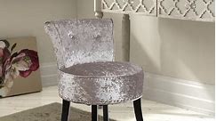 Thick Padded Makeup Vanity Stool Chair with Low Back - Bed Bath & Beyond - 38858580