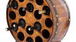 Wooden Stackable Round Shaped Wine Barrel Wine Rack, 1 Rack - Bed Bath & Beyond - 32524220