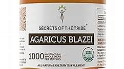 Secrets of the Tribe Agaricus Blazei 120 Capsules, Made with Vegetable Capsules and USDA Organic Bisporus, Button Mushroom/Champignon Healthy Immune Function (120 Capsules)