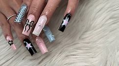 Chic Acrylic Square Nails with Stunning Designs. Discover the epitome of nail art elegance with our captivating video showcasing long acrylic square nails adorned with mesmerizing designs.