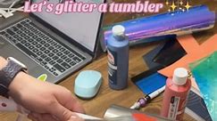 Glittering a tumbler ✨😍 #glitter #glittertumblers #tumblercustom #tumblersoffacebook #tumblercups #tumblermaker #tumblers #tumblersofinstagram #customized #custommadegifts | Creative Visions Design