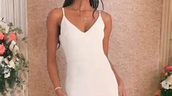 🔹 Lulus - Simply Gorgeous Infinite White Maxi Dress Size Large SALE $47.50 | Bonjour Again Upscale Resale