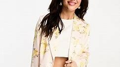 Forever New satin blazer in floral print (part of a set) | ASOS
