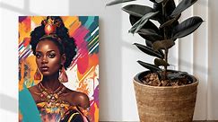 Colorful Black Woman Painting Black Woman Wall Art Abstract Wall Art Home Decor African Artdigital Art Printable Art - Etsy