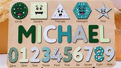 Personalized Wooden Name Puzzle, Gifts for Baby Boys and Girls, Personalized Toys for Baby, Toddlers Name Puzzle, Custom Baby Shower Gift