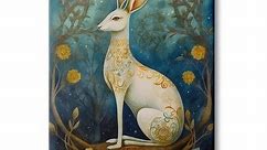 Stupell Patterned Forest Rabbit Canvas Wall Art Design by LSR Design Studio - Bed Bath & Beyond - 39057914