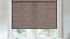 Keego Roman Shades for Windows Cordless Blackout Roman Window Shades Blinds 100% Natural Linen Hand-Made Roman Shade - DarkGray (with Lining, Block 40%-50% Light) - 69"W x 48"H