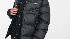 Nike padded windrunner jacket in black | ASOS