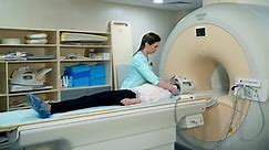 Medical scanning equipment and a female patient