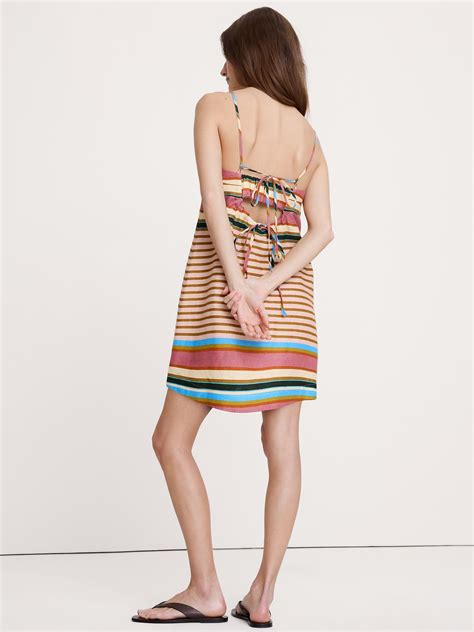 Strappy Linen Mini Dress | Banana Republic