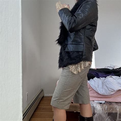 vintage faux fur black 90s penny lane coat afghan... | Depop