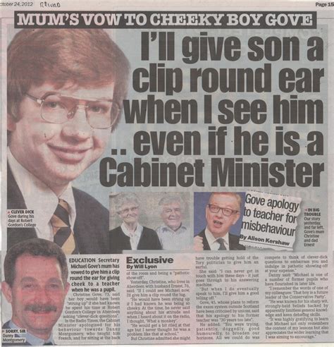 Will gove, 14, was cut to the bone after plunging through french windows. 11 Strange Facts About Michael Gove