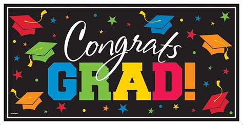 The best selection of royalty free congrats grad vector art, graphics and stock illustrations. amscan Congrats Grad Large Plastic Rectangular Banner - 1 ...