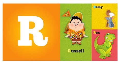 Music has always been a sign of the times. PIXAR Alphabet - R | Disney giveaway, Pixar, Disney fan art