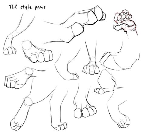 So i had a few friends as me to do a tutorial and some stuff they wanted to learn how to draw better. TLK style paws by Hopres on DeviantArt