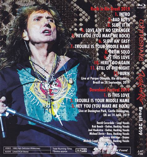 The chinese democracy tour was a worldwide concert tour by american rock band guns n' roses to promote the group's album chinese democracy.it began in 2001, with three u.s. Whitesnake - Rock In Rio Brasil 2019 (1Blu Ray R) Lost And ...