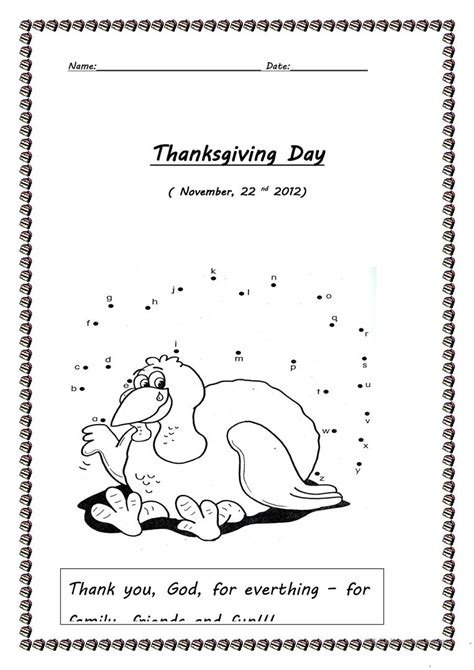 Teachers can add vocabulary images and students make sentences using the. Thanksgiving Day worksheet - Free ESL printable worksheets ...