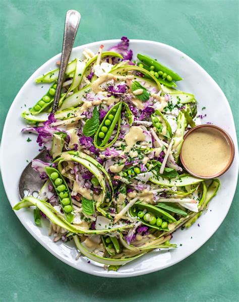 At the end of winter, is there anything better than the fresh taste of spring veggies? Shaved Spring Vegetable and Apple Salad Recipe - PureWow