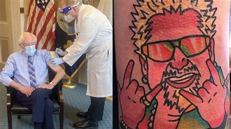 The tattoo of the future may be good for your health rather than just your image. Bernie Sanders Gets A Vaccine And A Tattoo In Image Macro ...