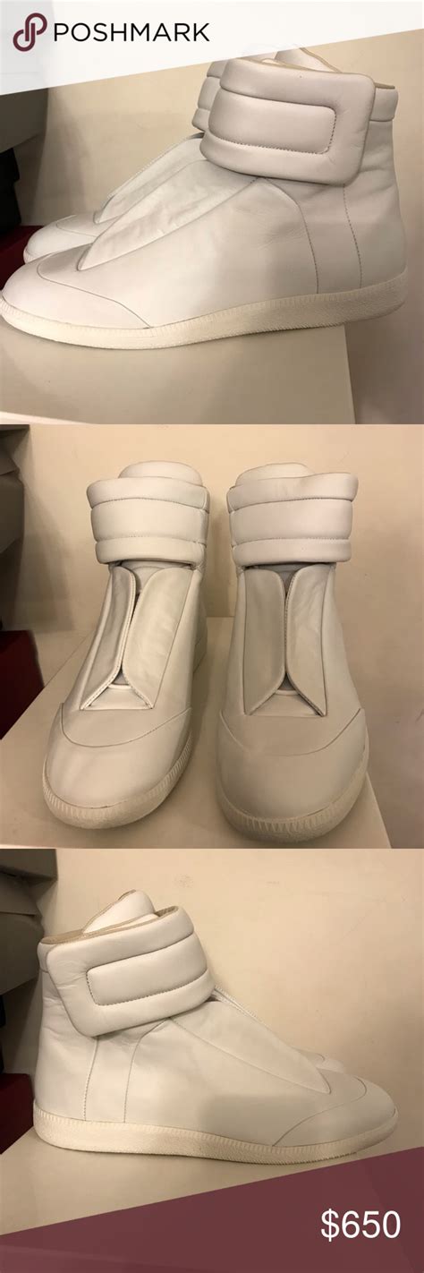 Maison margiela's iconic 'future high top' sneakers in leather with contrasting rubber soles. NEW Maison Margiela Future White High Top Sneakers NWT ...