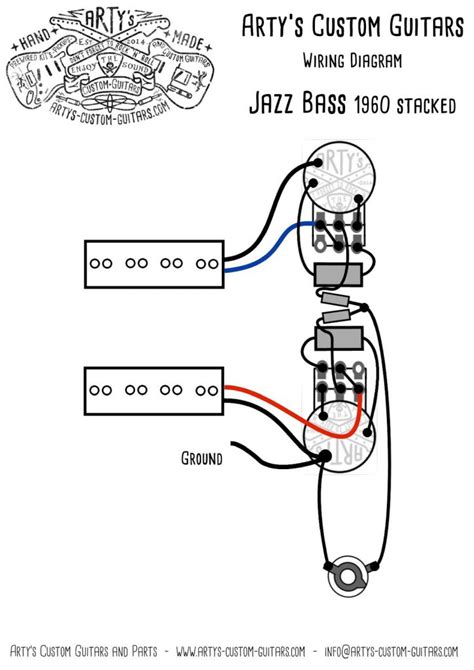 Jazz bass wiring kit with aluminum pio tone cap wiring a project jazz bass or upgrading a new one? Arty's Custom Guitars Vintage Pre-Wired Prewired Kit Wiring Assembly - Bass Wiring Diagram ...