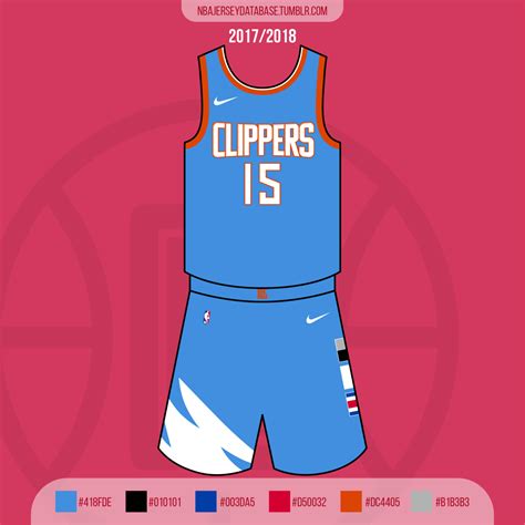 Content straight from lac hq @throwback.clips: NBA Jersey Database — Los Angeles Clippers City Jersey 2017-2018