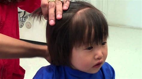 They might be ready for a cut as early as eight months, or even sooner. Baby C first haircut - YouTube