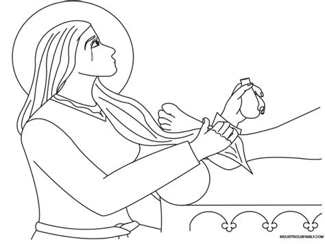 Seven sorrows of mary coloring page from church category. Free St. Mary Magdalene Coloring Page