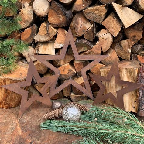 Maybe you would like to learn more about one of these? Metal Christmas Stars Decoration Set By The Rustic ...