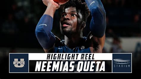 His dribble isn't tight, and he's prone to having the ball poked away or just straight up losing it when he's pressure. Neemias Queta Utah State Basketball Highlights - 2018-19 ...