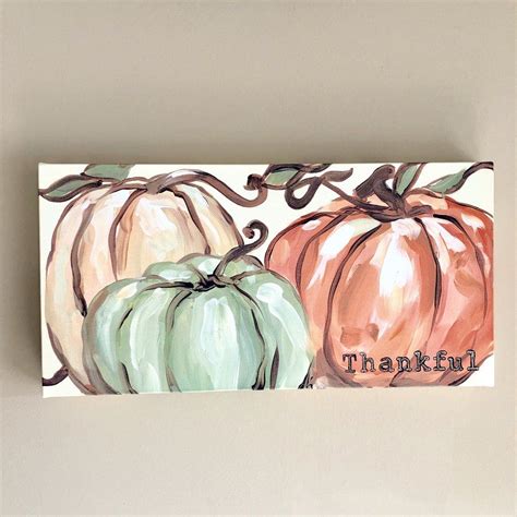 Thankful Pumpkin Fall Canvas Wall Art | Fall canvas, Canvas wall art, Pumpkin canvas