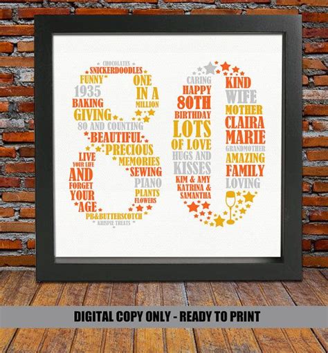 18th personalised birthday gifts 21st 30th 40th 50th 60th presents 18 eighteenth. Personalized 80th Birthday Gift - 80th birthday, 80th ...