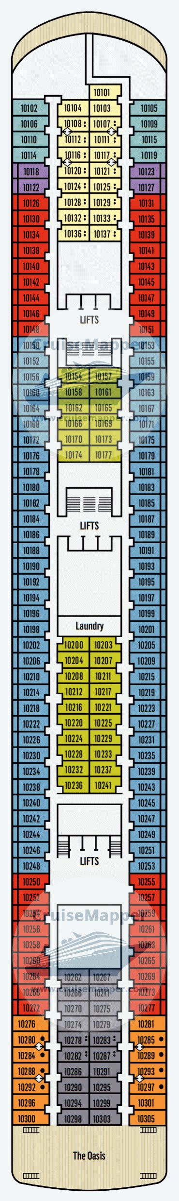 The pacific jewel designs are so unique, you may not see them again. Pacific Jewel deck 10 plan | CruiseMapper