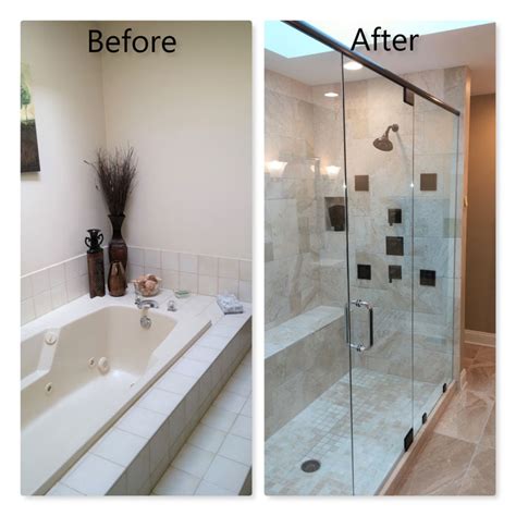 Slide to see the transformation! Tub-to-Shower Conversions | Envy Home Services | Arlington ...