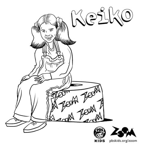 Zoom remembers your preference and uses it the next time you start or join a meeting on this device. ZOOM . printables . Keiko's Coloring Page | PBS Kids