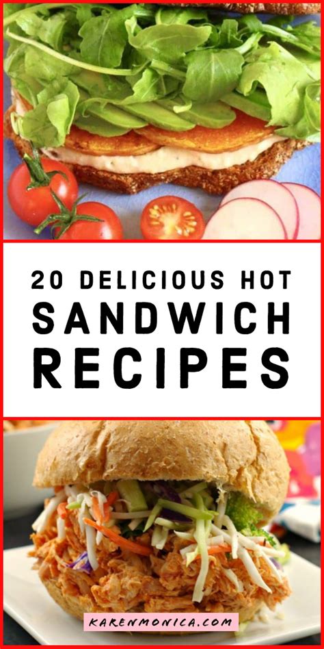 When the craving for barbecue hits, these pulled chicken sandwiches are the answer! 20 Delicious Hot Sandwich Recipes - 20 Hot Sandwich ...