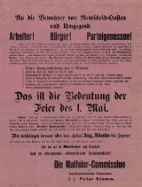 Der gewerkschaftsbund wollte mit „1a deutscher münster taz ■ einige wochen vor dem 1. Politische Plakate 1890-1924