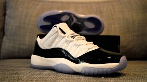 Where to buy air jordan 11 low shoes. Nike Air Jordan 11 Concord Low GS Review & On Feet - YouTube