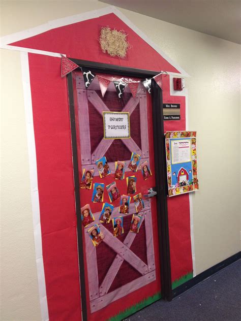 Kelsey creek farm's barnyard is open monday through friday, 11 a.m. Barn door classroom decoration | Preschool door ...