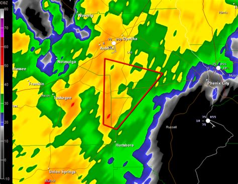 A tornado warning (same code: Tornado Warning: South of Auburn : The Alabama Weather Blog