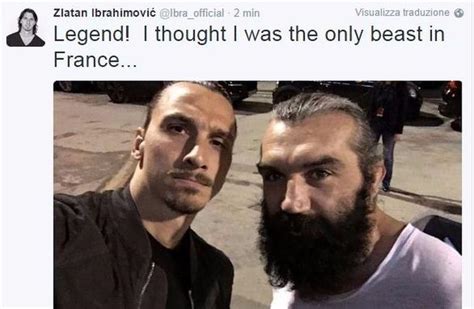 Zlatan ibrahimovic et sébastien chabal dans les coulisses des concerts des enfoirés 2016. Ibra si fa un selfie con Chabal: 'Pensavo di essere l ...