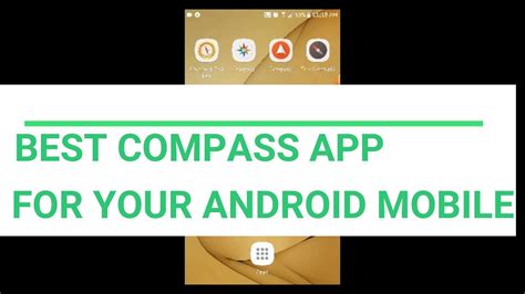 How could i do it? THE BEST COMPASS APPLICATION FOR YOUR ANDROID DEVICE - YouTube