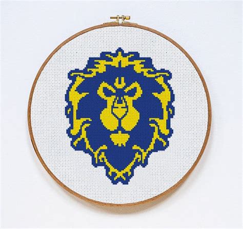 ✽ this digital pattern comes as a pdf file, which can be downloaded right after payment. World of Warcraft Alliance Cross Stitch Pattern PDF ...